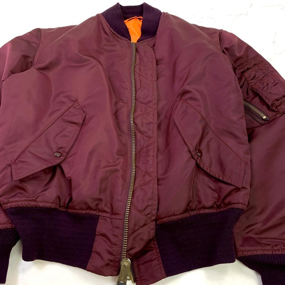 希少カラー★90s USA製 greenbrier MA-1 ボルドー　D433