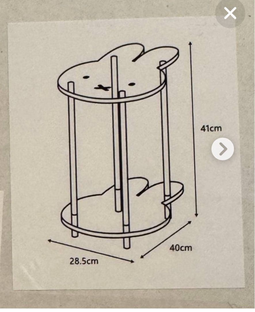 新品未開封　studio CLIP ミッフィー アクリルサイドテーブル