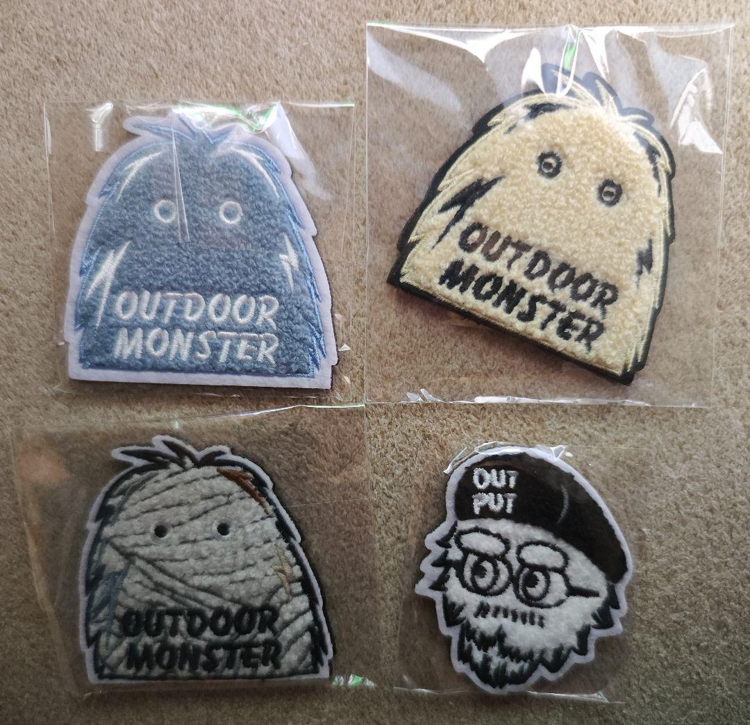 アウトドアモンスター　モフモフワッペン　4種セット　新品