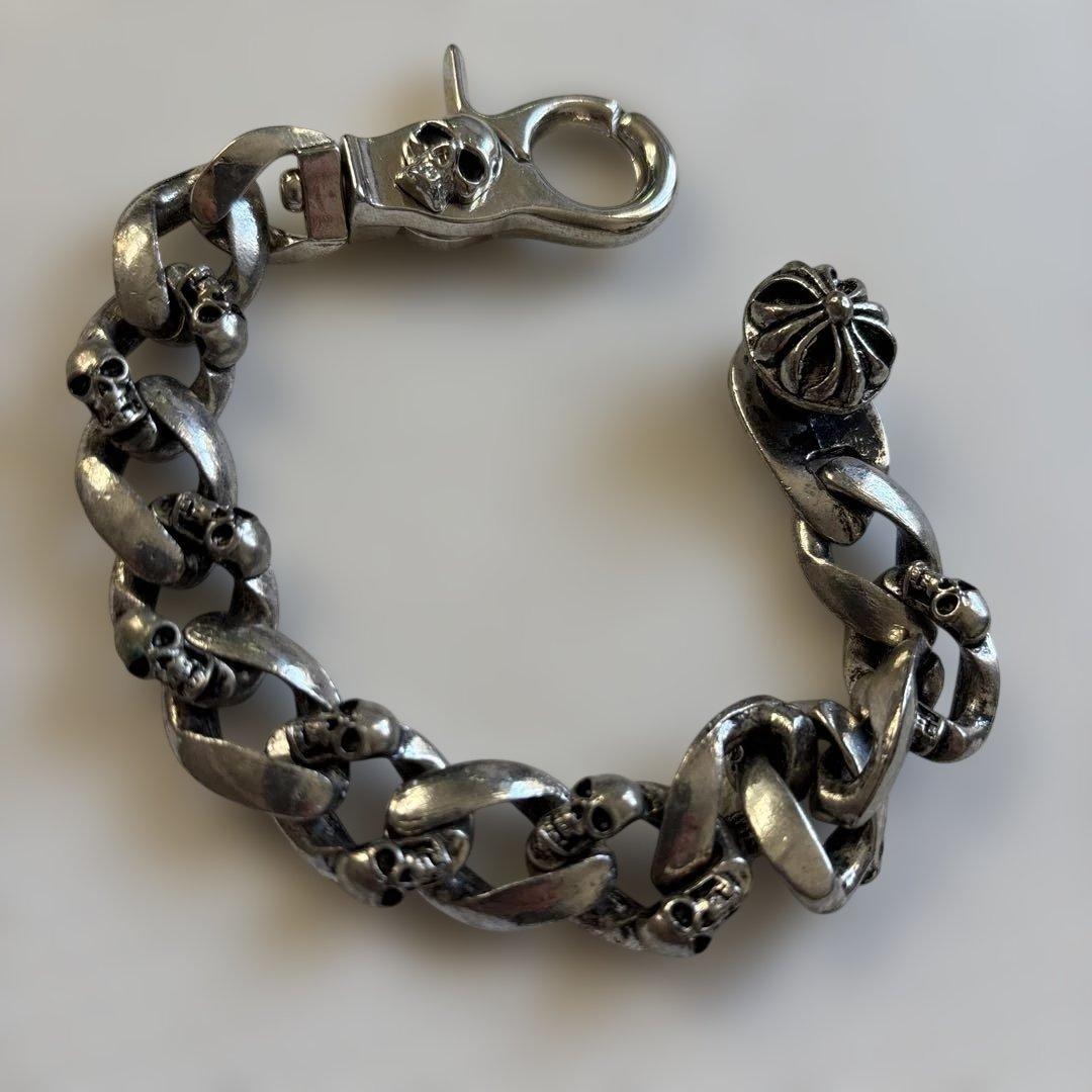 スカルモチーフ シルバーブレスレット