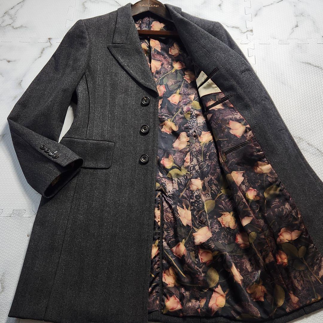 超美品✨ポールスミス チェスターコート 裏地総柄 カシミヤ ヘリンボーン