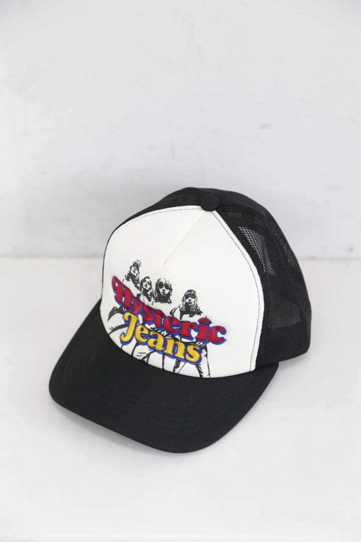 HYSTERIC JEANS刺繍 メッシュキャップ ブラック