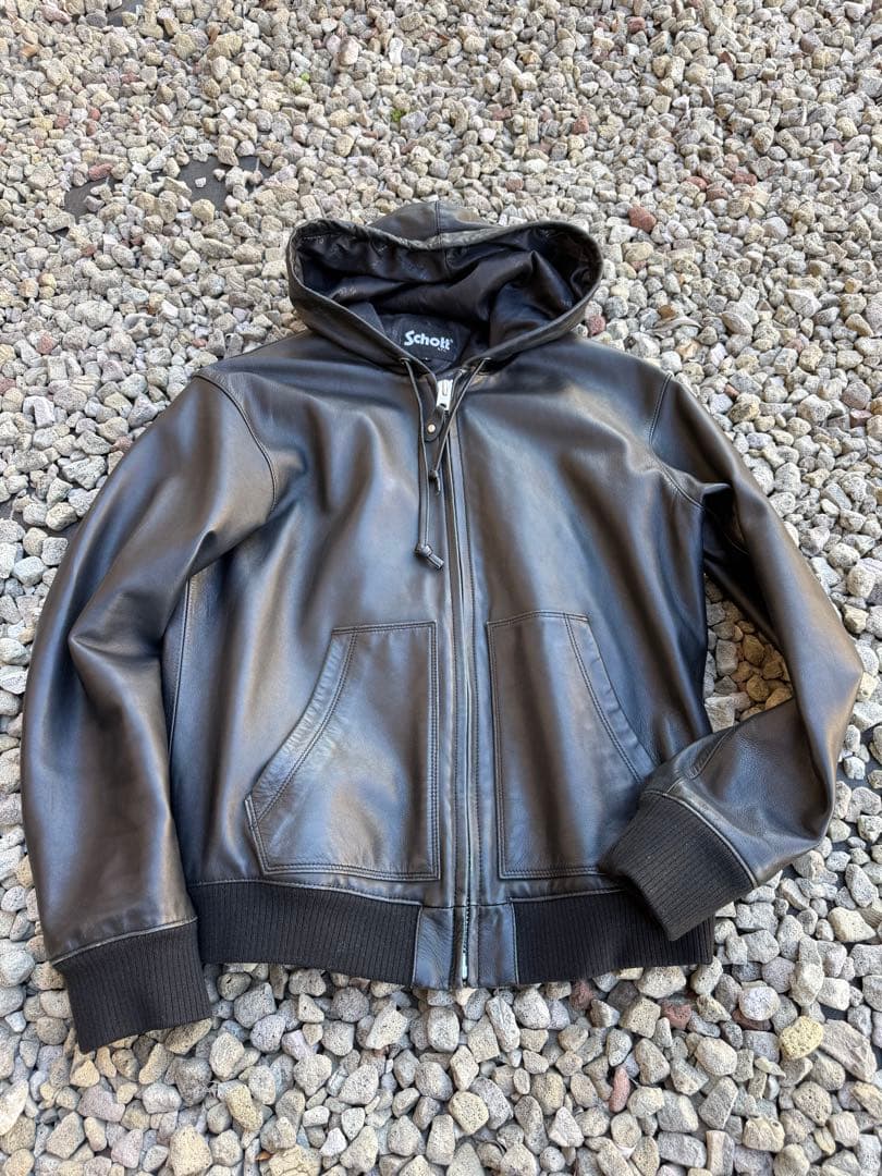 Schott レザーパーカー