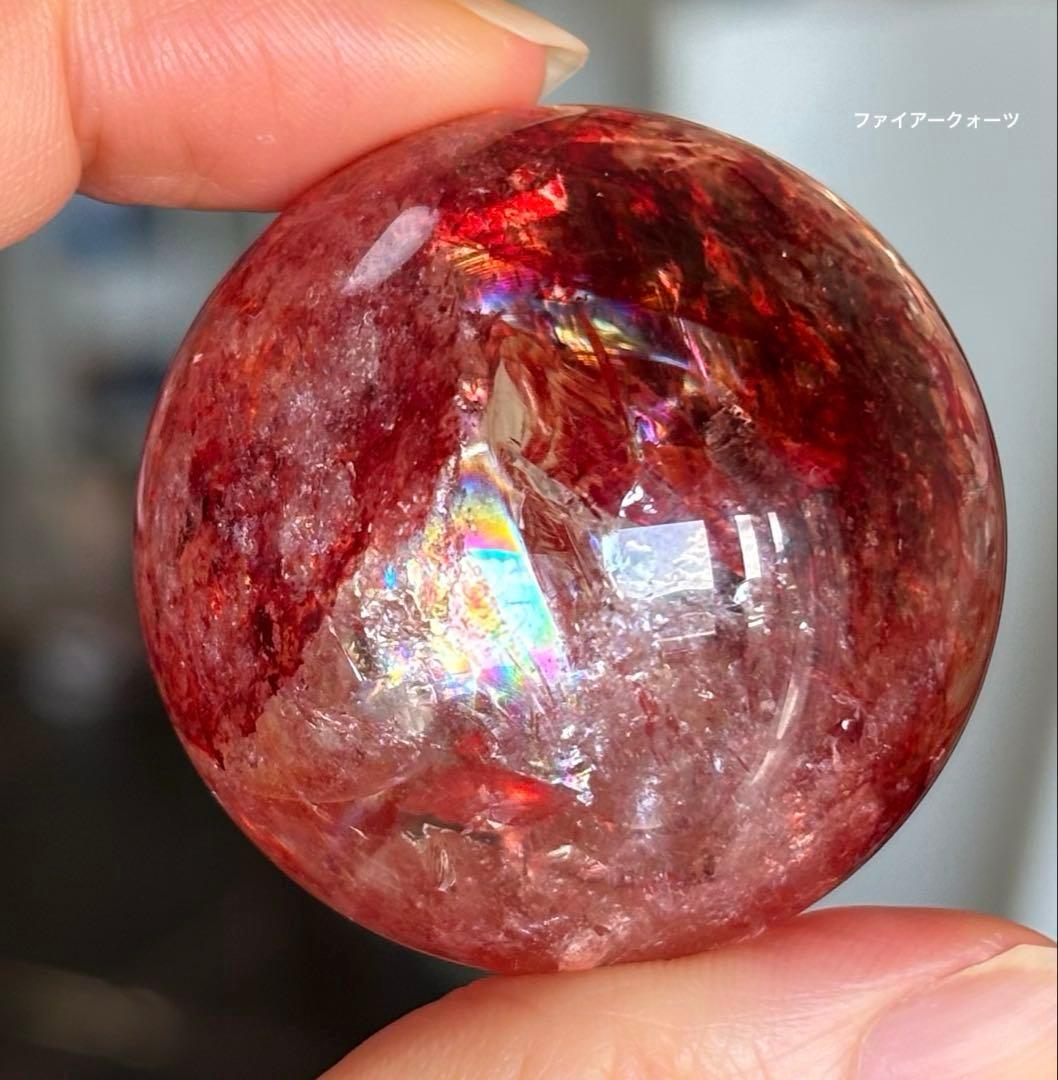 ルナ様　高品質　ファイヤークォーツ　スフィア　ファイアークォーツ　天然石