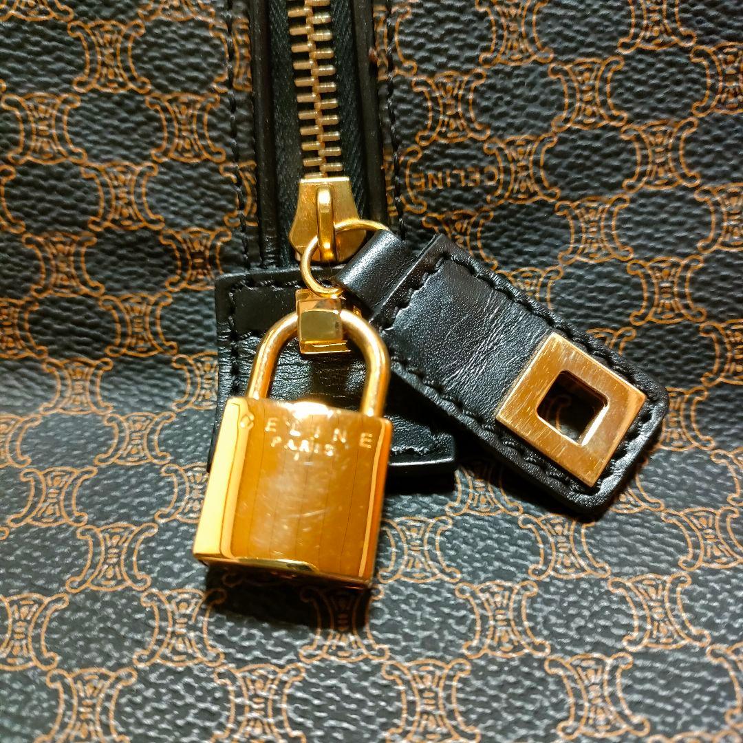 ✨極美品 CELINE セリーヌ 黒マカダム ボストンバッグ 大容量 付属品完備