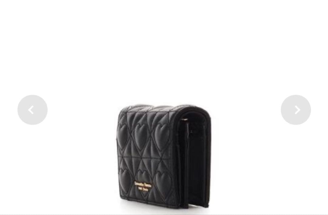 新品未使用 サマンサタバサプチチョイス ハートキルト ミニ財布 黒