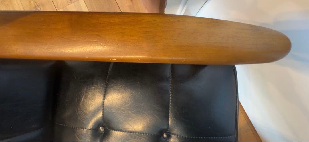 カリモク Kチェアー 2シーター ブラック