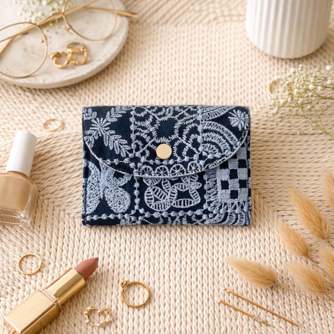 ⚮̈ミナペルホネン　forest tile コンパクトウォレットS ミニ財布