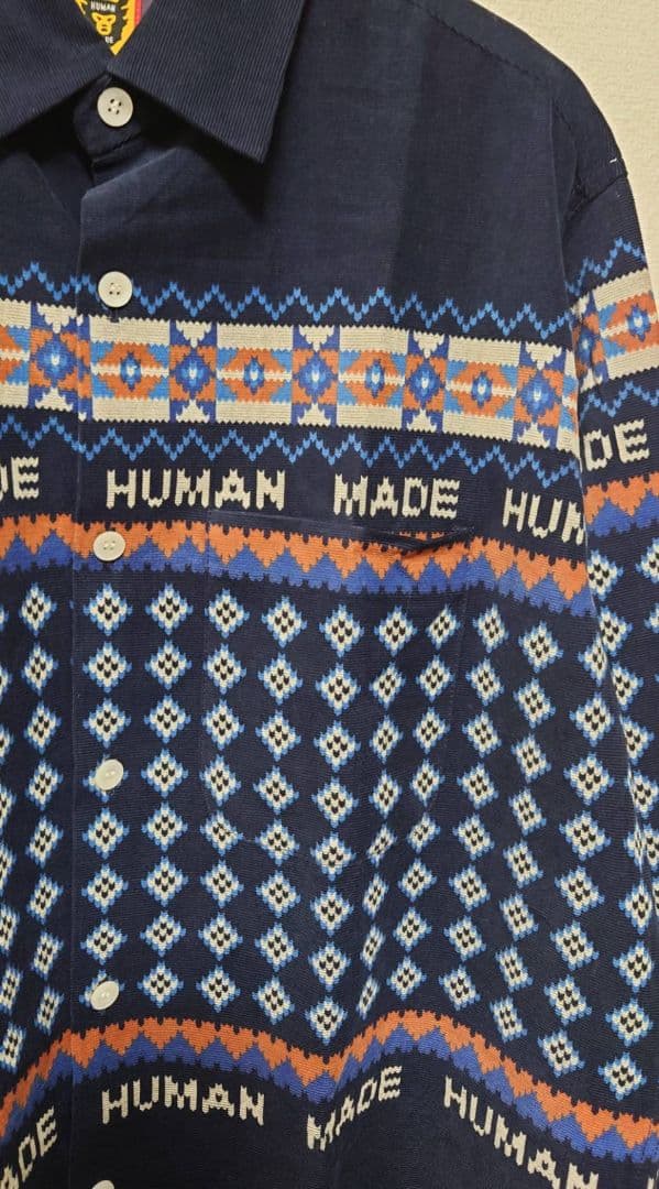 美品HUMAN MADE 24aw NORDIC SHIRT コーデュロイシャツ