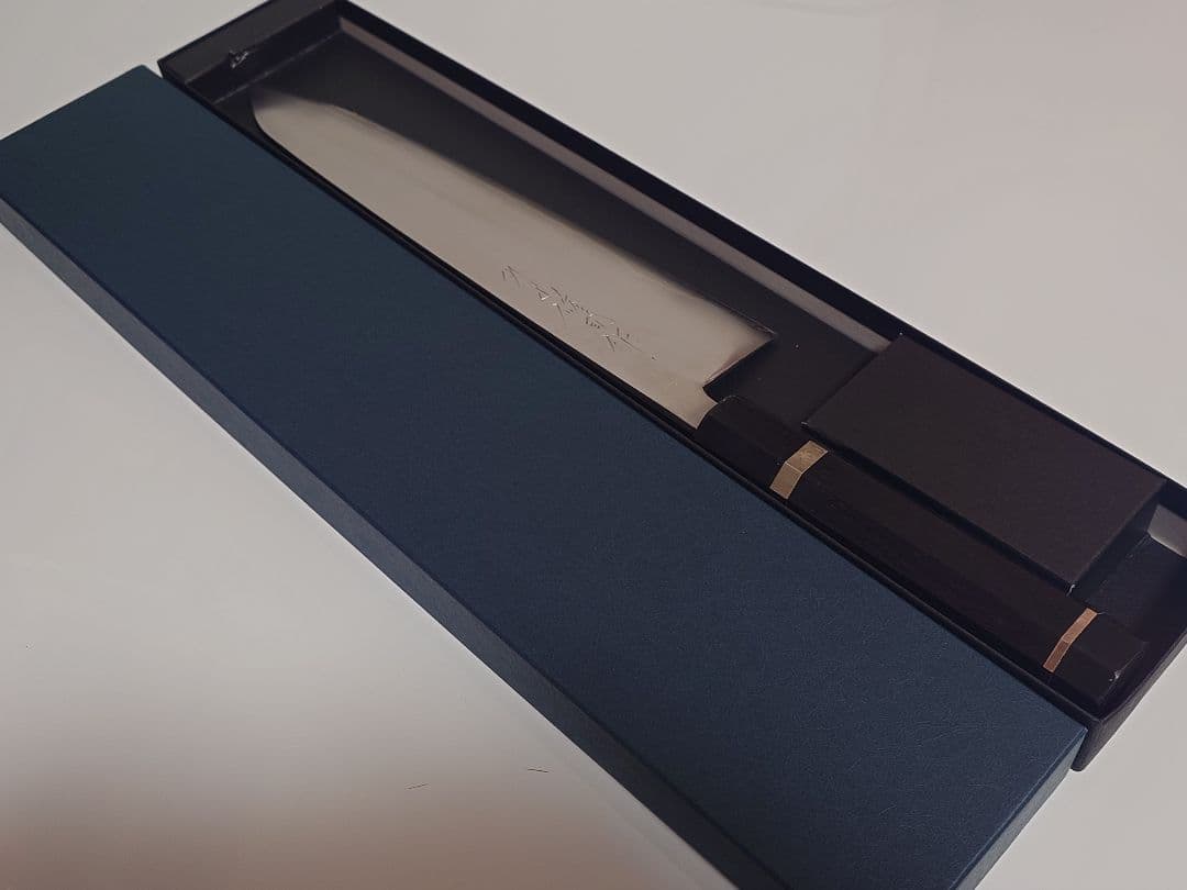 外山　修司　作　青紙2号　ステンレスクラッド　牛刀　包丁　1尺　中古品