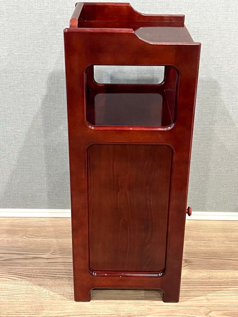 オールドカリモク 木製キャビネット 電話台 サイドチェスト 昭和レトロ