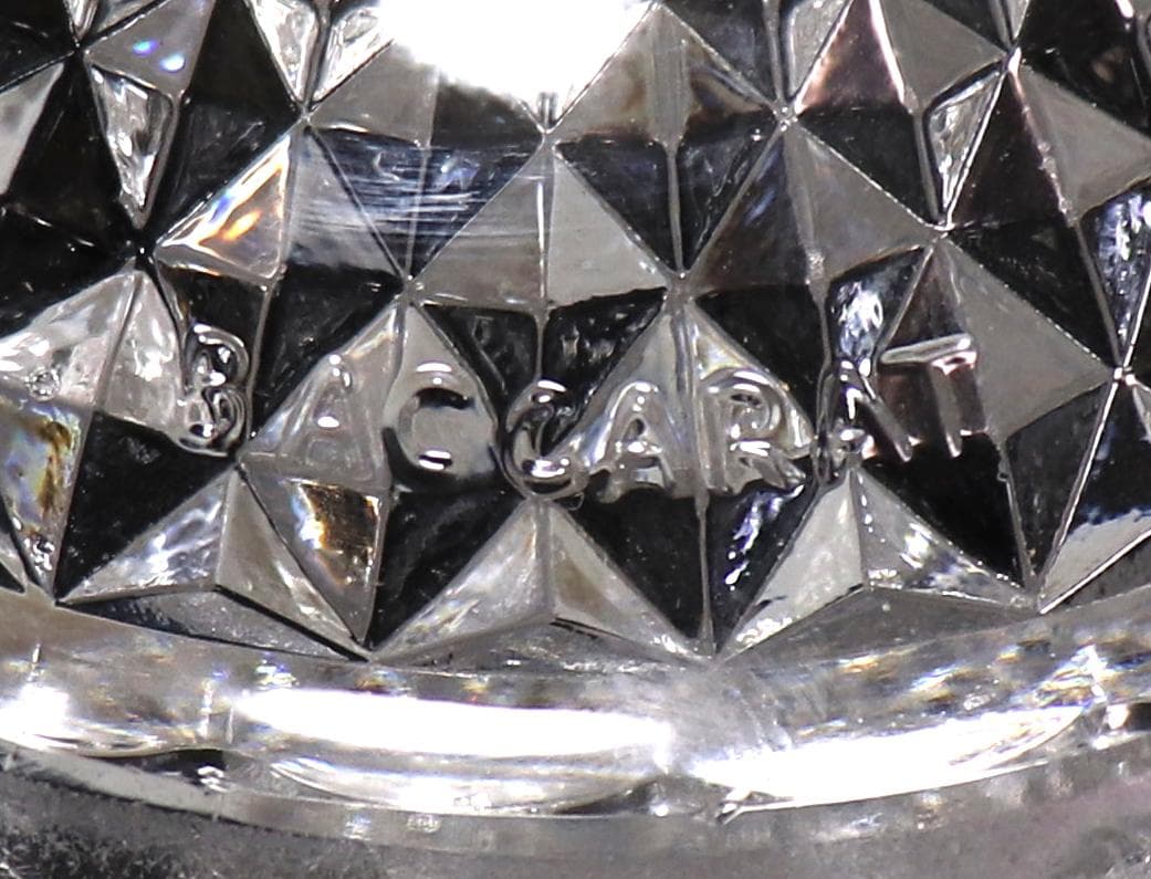 オールド・バカラ 珍品 キャンドルホルダー 19.8cm ディアマン ビゾー