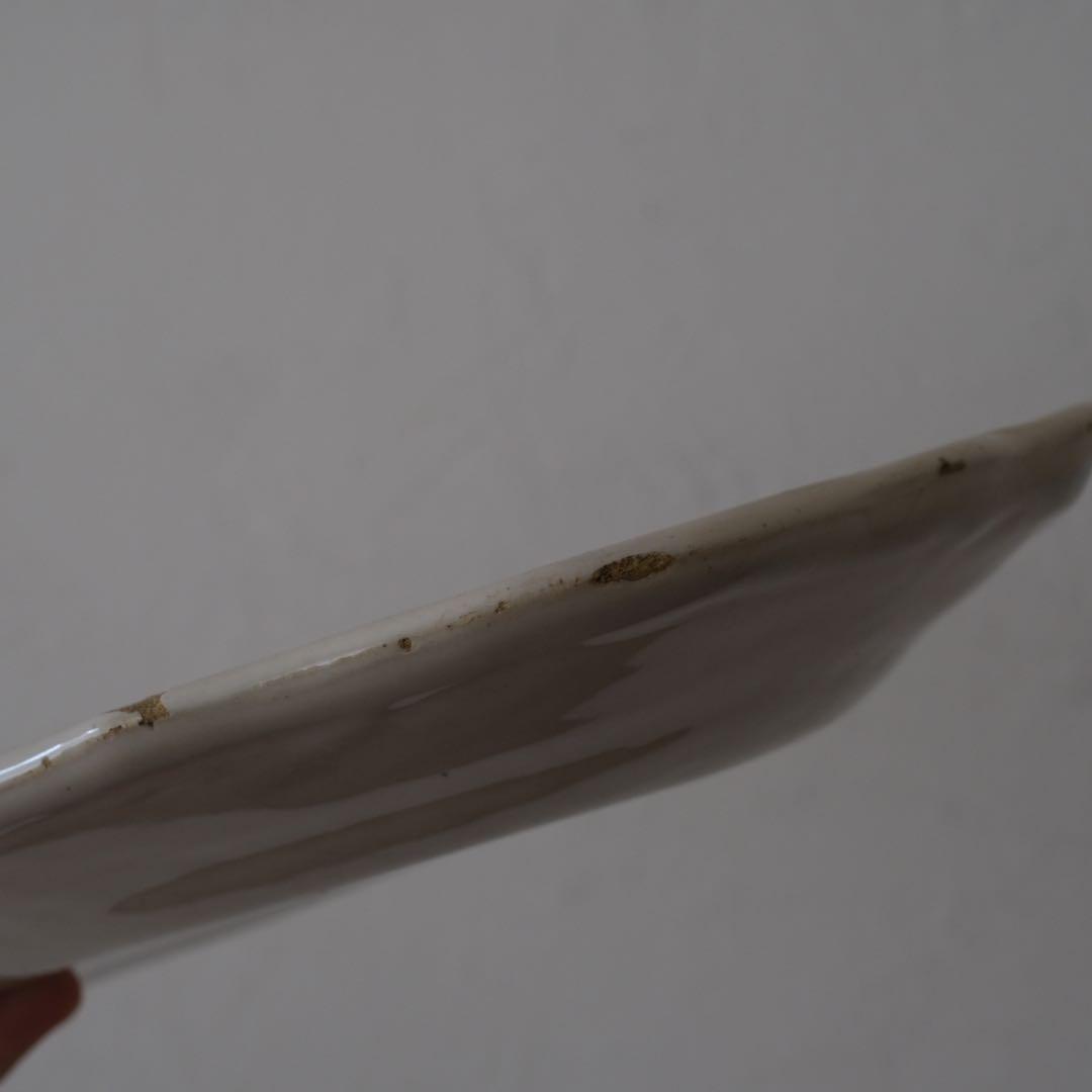 ムスティエ　花リムプレート　フランスアンティーク