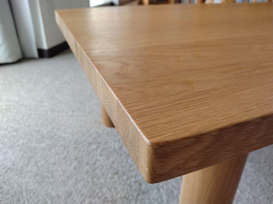 【極美品】MUJI無印良品 板と脚でできたローテーブル/オーク材/センター机座卓