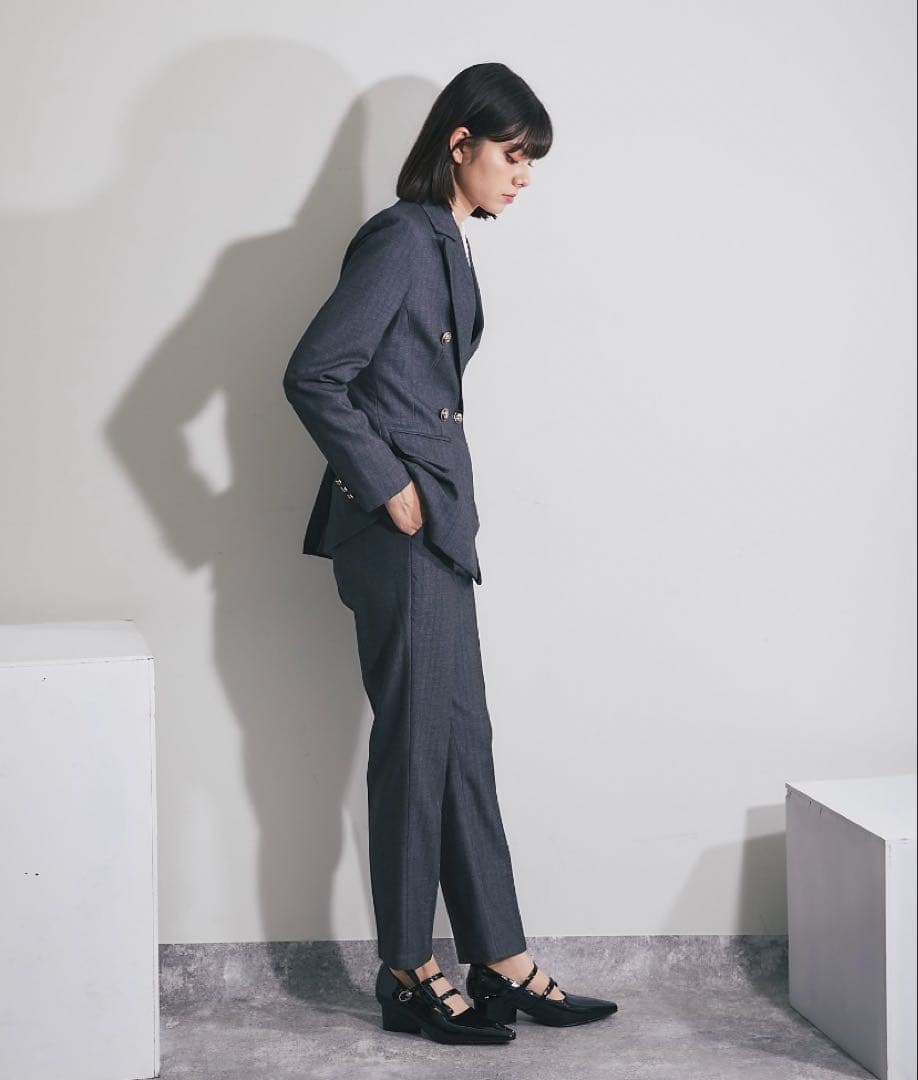 SMILE ORCHID ストライプ柄ジャケット＆スラックスパンツセットアップ