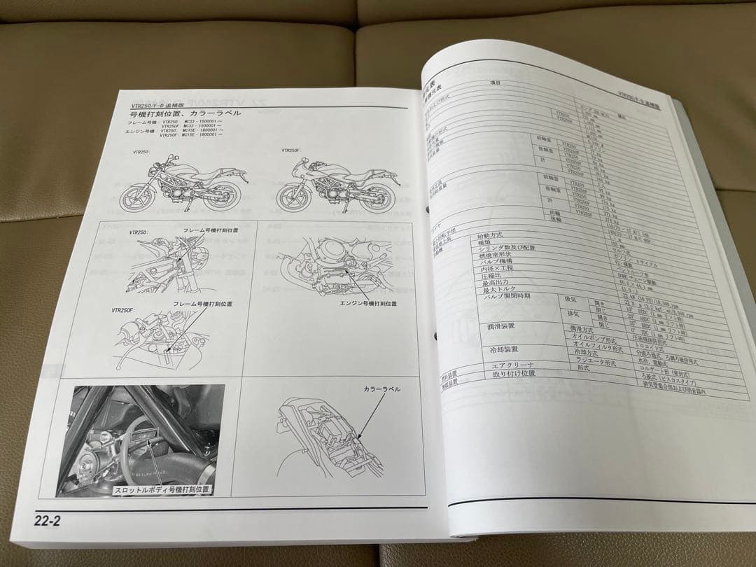 HONDA VTR/VTR Type LD/VTR-F サービスマニュアル