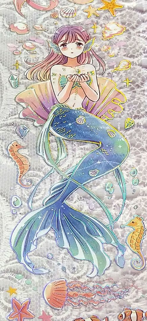 ✩SALE✩J345＃海洋之泪(镭射银)当季限定切り売り海外人物マステ女の子