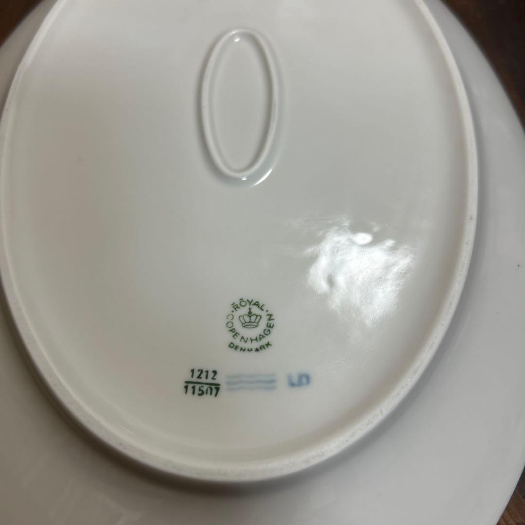 希少　廃盤　ロイヤルコペンハーゲン　 ブルーファン 　オーバル　２枚