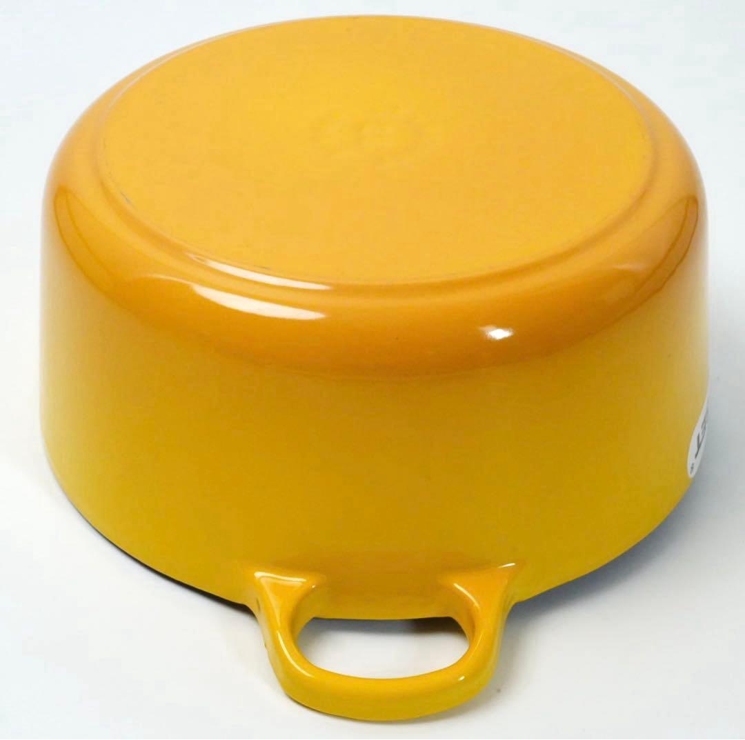 【美品】LE CREUSET　ココット ロンド ディジョンイエロー　22cm