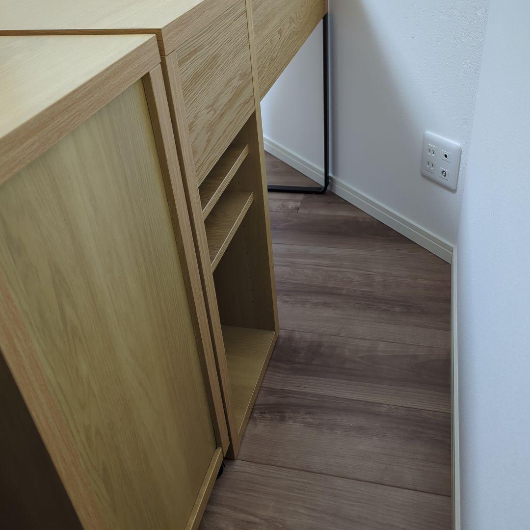 イケア　ミッケ　デスクと引き出しユニットのセット