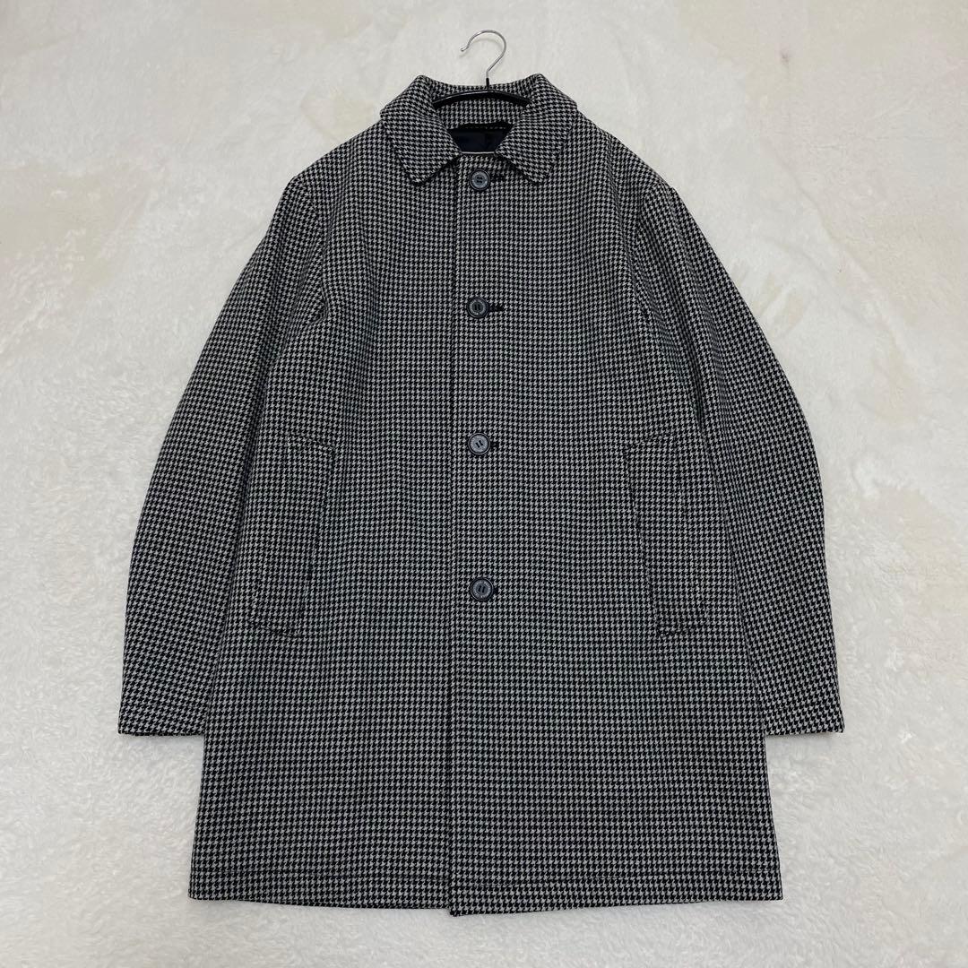 【美品】トラディショナルウェザーウェア　DERBY ステンカラーコート 千鳥 M