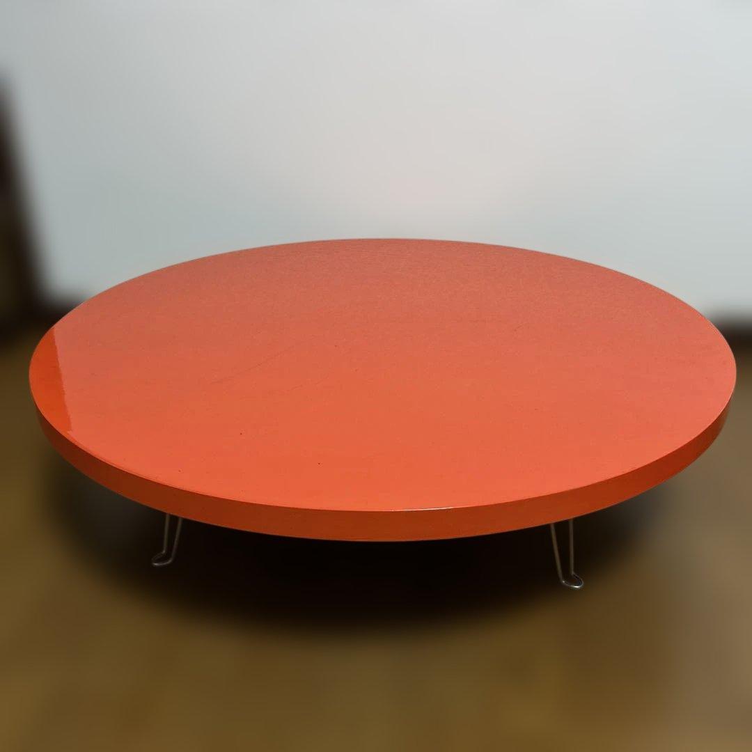 昭和レトロ 折りたたみ ちゃぶ台テーブル オレンジ