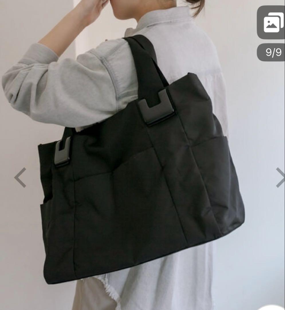 ear PAPILLONNER ショルダー付き/樹脂パーツトートバッグLサイズ