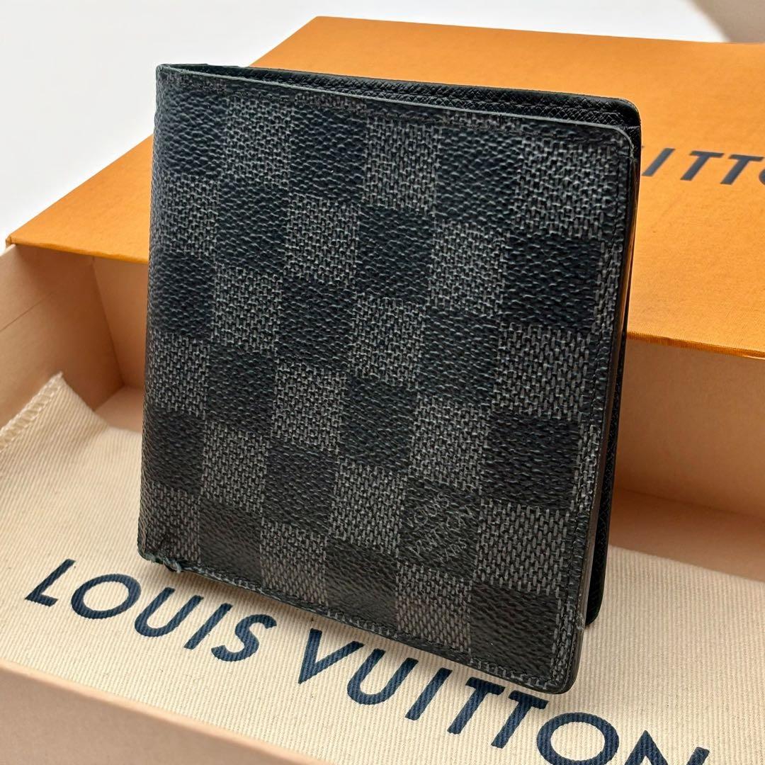 ルイヴィトン ダミエ グラフィット ポルトフォイユマルコ 二つ折り財布 男女兼用