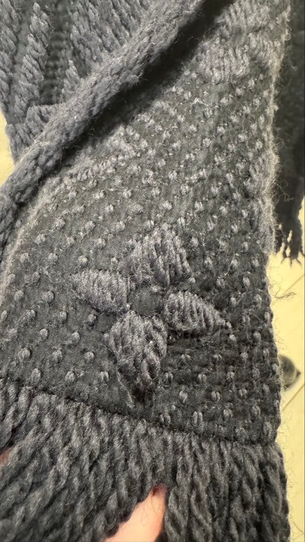 ルイヴィトン　エシャルプロゴマニア　マフラー　黒ブラック