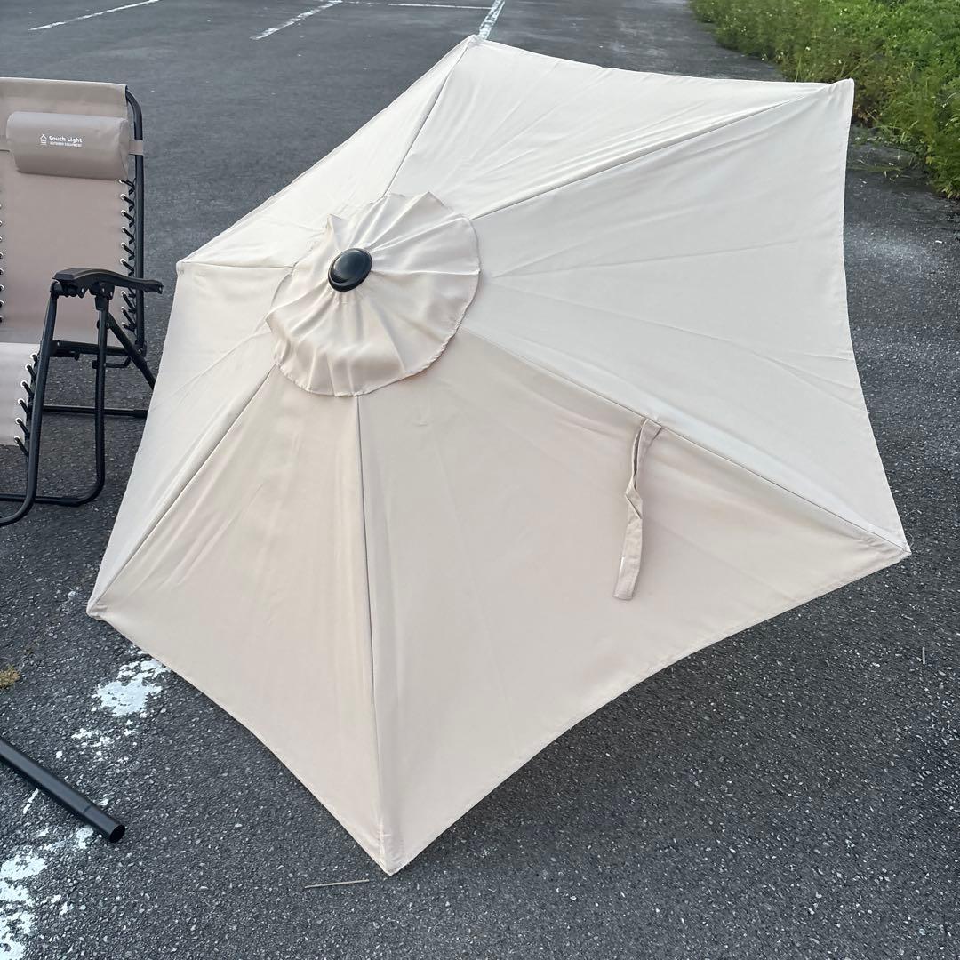 サウナ早い者勝ち⭐︎年末限定セール！！リクライニングチェア3脚とパラソルセット2本