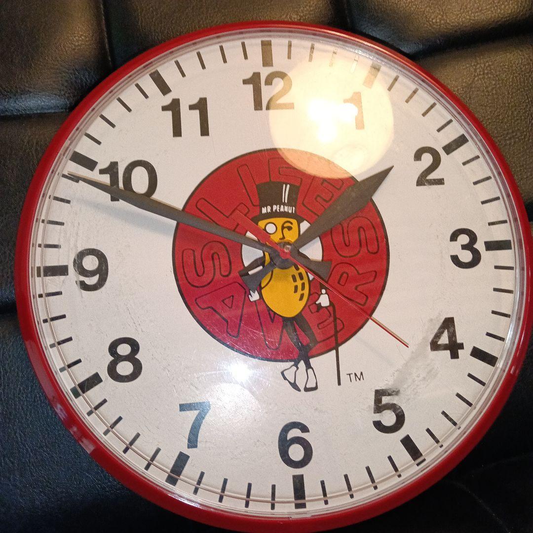 Mr. Peanut 壁掛け時計 赤　ビンテージ