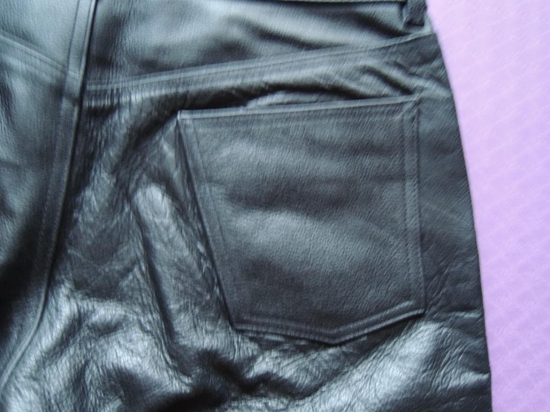 【美品】牛本革100％　FAST LANE ライダース 革パン