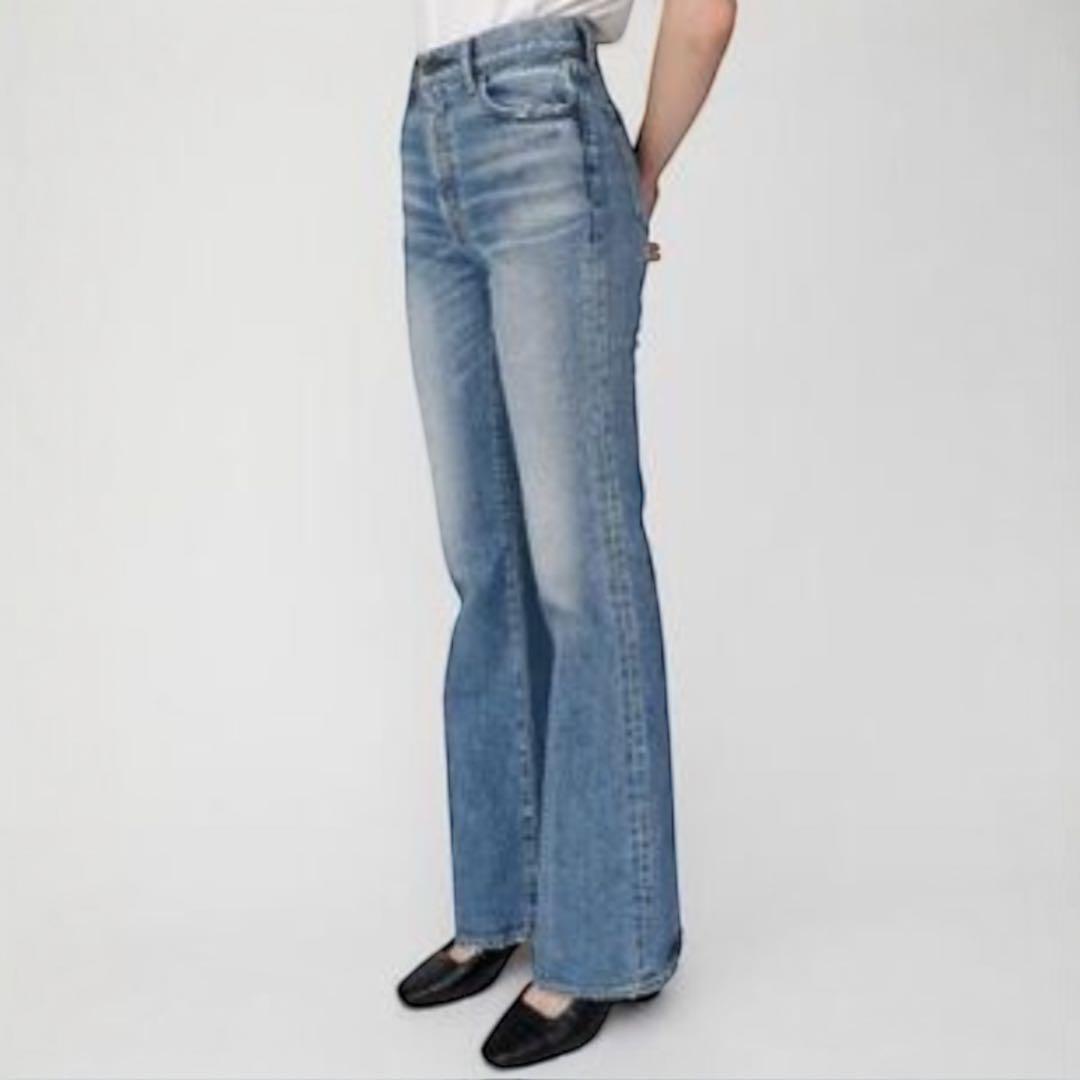 美品✨MOUSSY MVS FLARE ハイウエスト フレアデニム 25 美脚