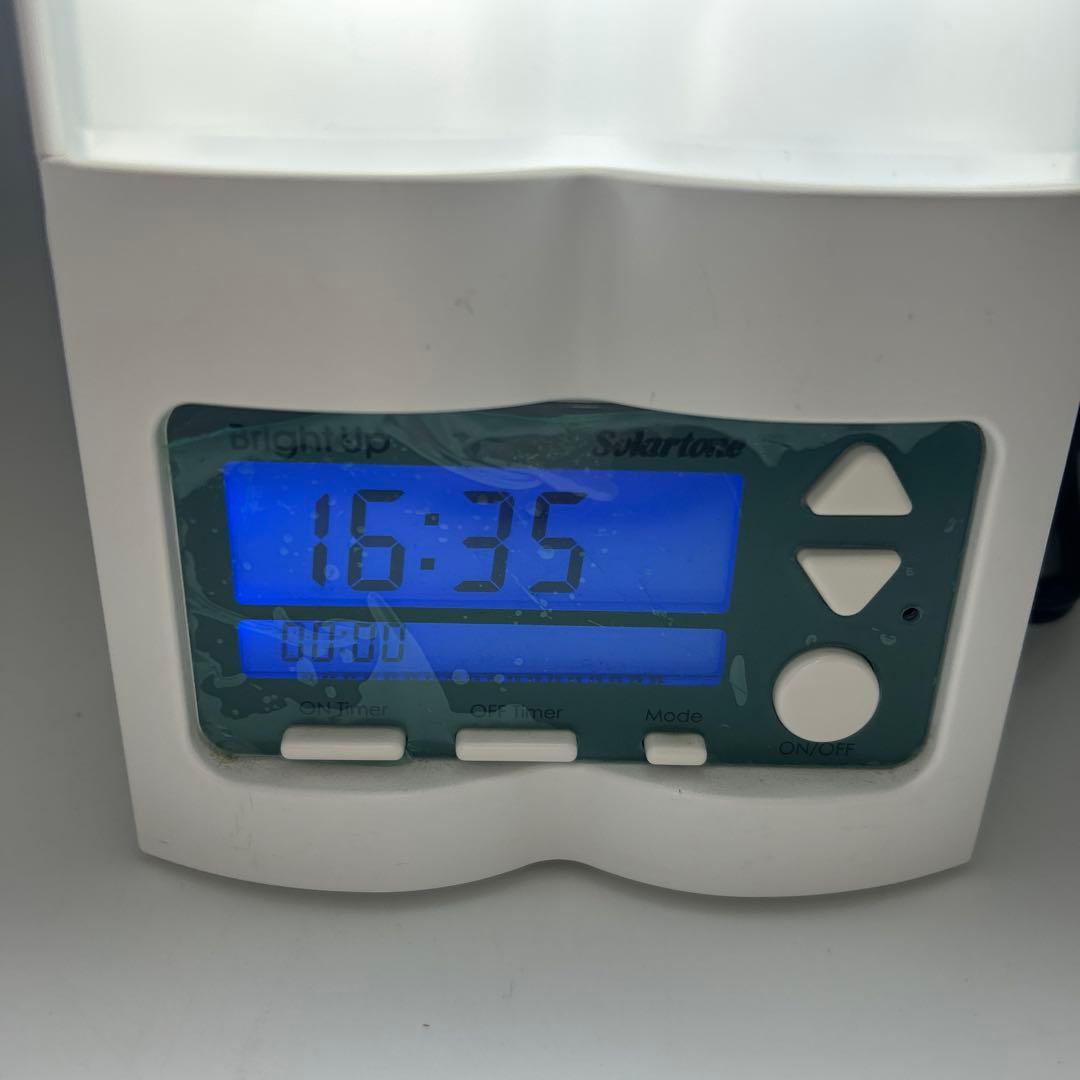 美品　エレス　ブライトアップクロック　光目覚まし時計　ソーラートーン