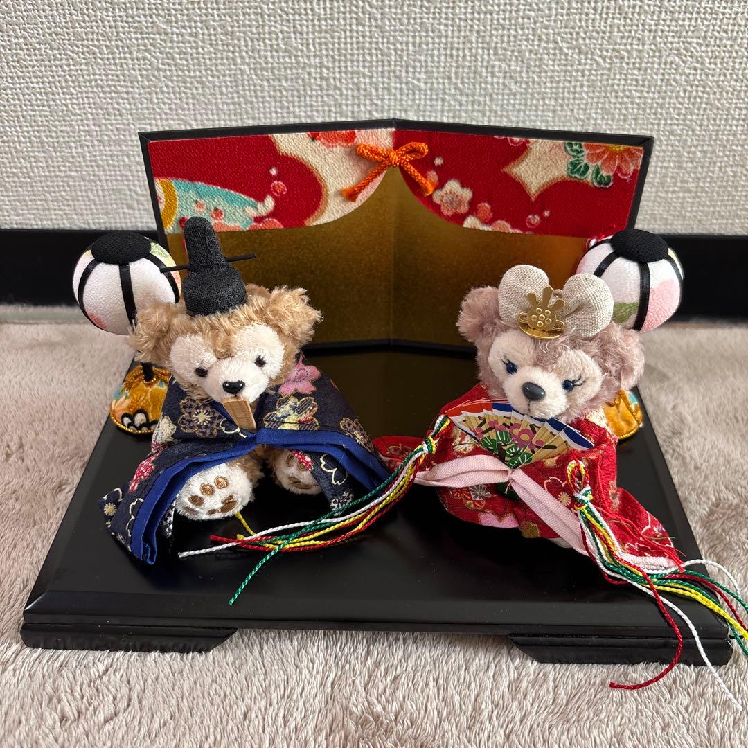 雛人形風ぬいぐるみセット、ダッフィー・シェリーメイ