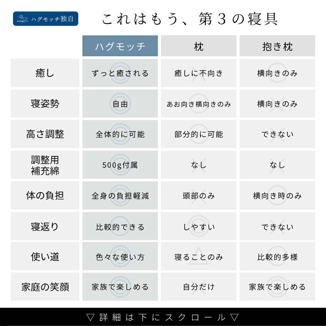 HUGMOTTI 抱き枕 エレガントグレー