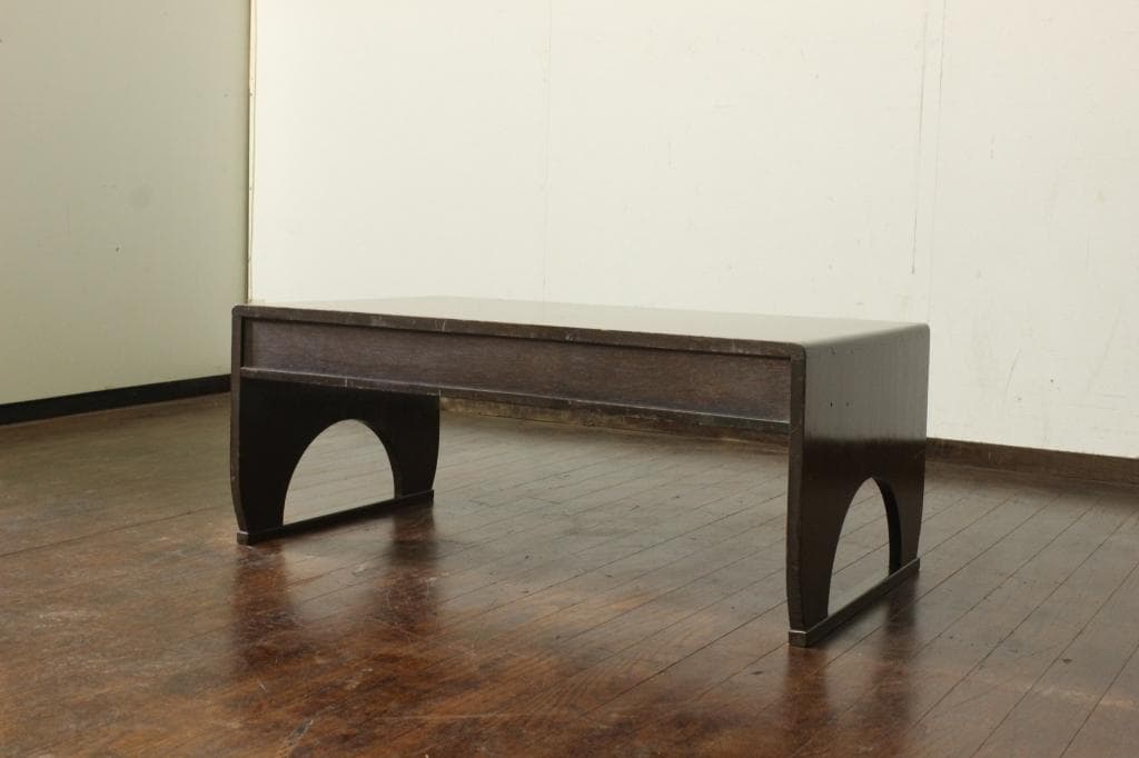 古い文机！抽斗3杯！和時代物テーブルローボードテレビ台古民家古家具作業台黒柿模様