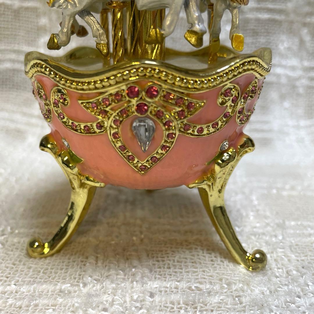 エッグアート メリーゴーランド オルゴール 「星に願いを」