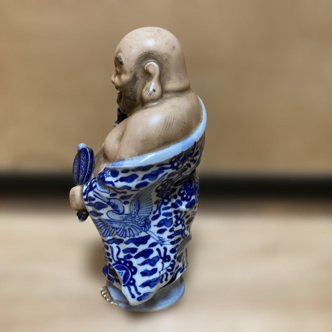 九谷焼　唐草　布袋　七福神　置物