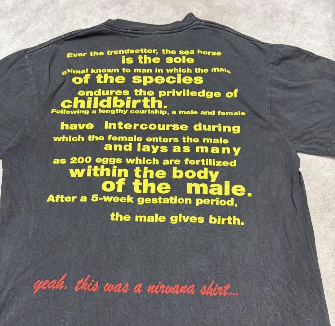 90s NIRVANA タツノオトシゴ Rape Me バンドTシャツ USA製