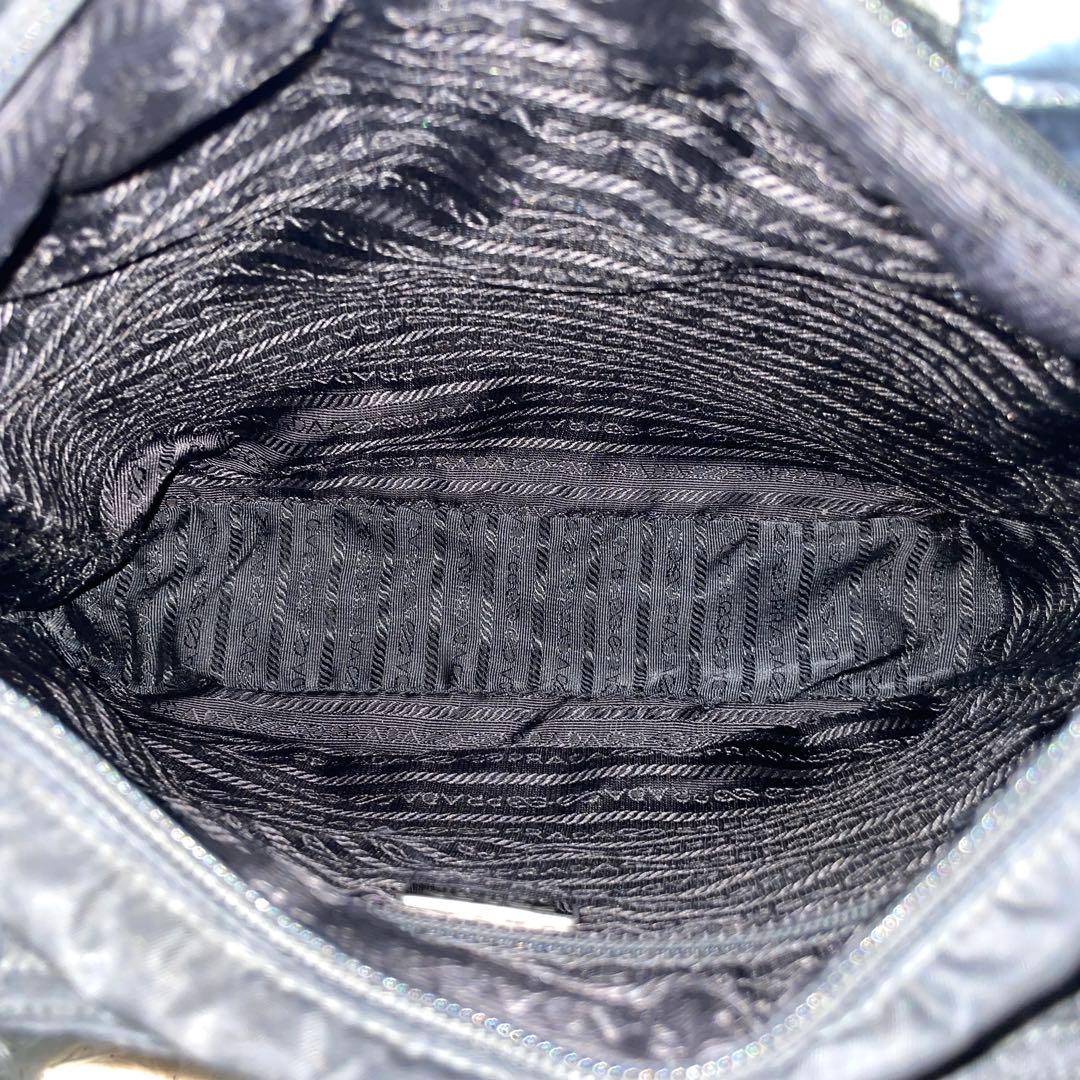 【良品】PRADA プラダ　トートバッグ　ハンド　ナイロン　レザー　ブラック　黒