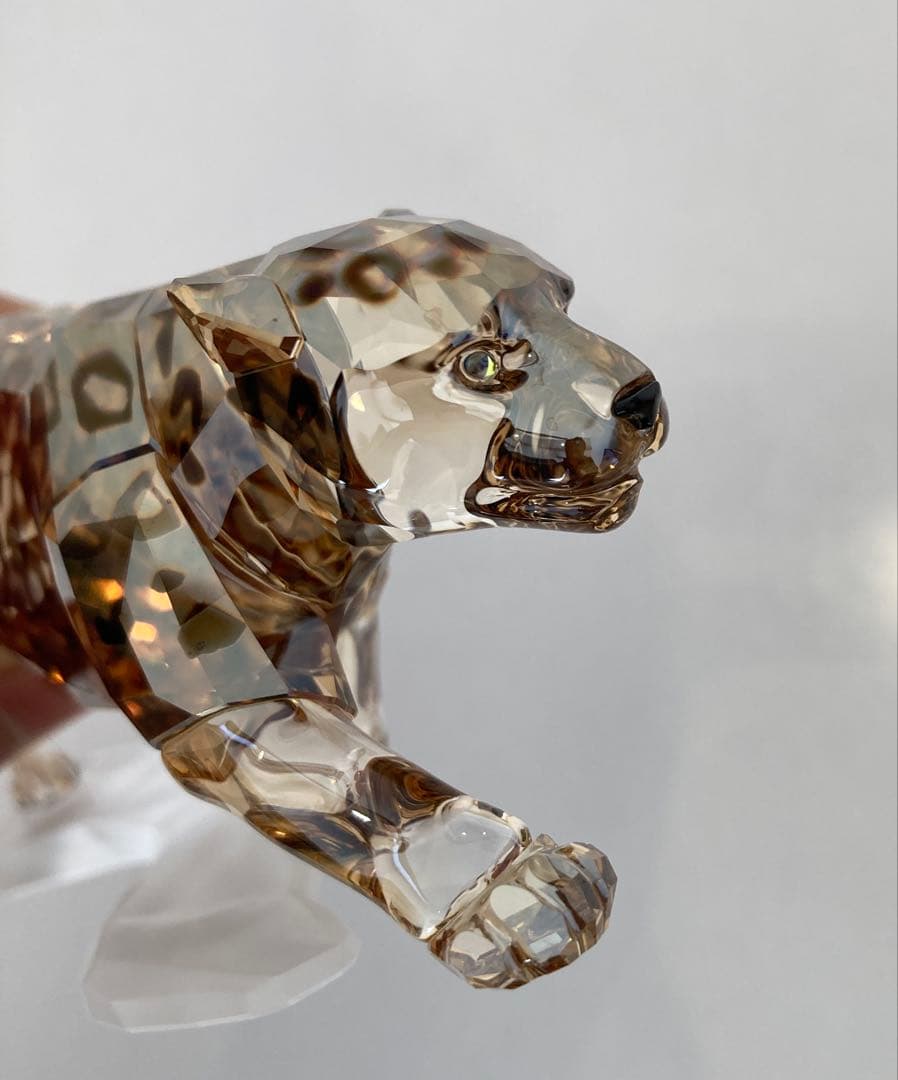 スワロフスキー　クリスタル　ジャガー　ゴールデンシャイン　廃盤希少作品