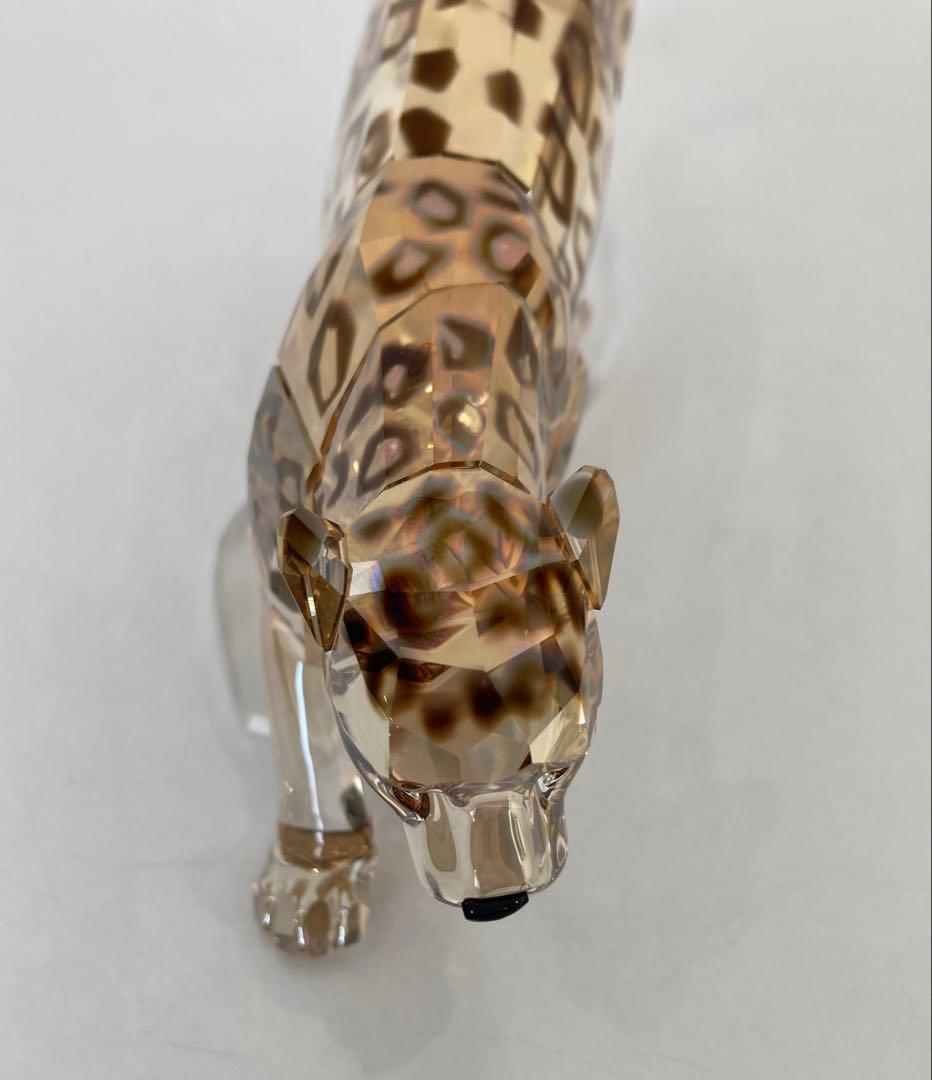 スワロフスキー　クリスタル　ジャガー　ゴールデンシャイン　廃盤希少作品