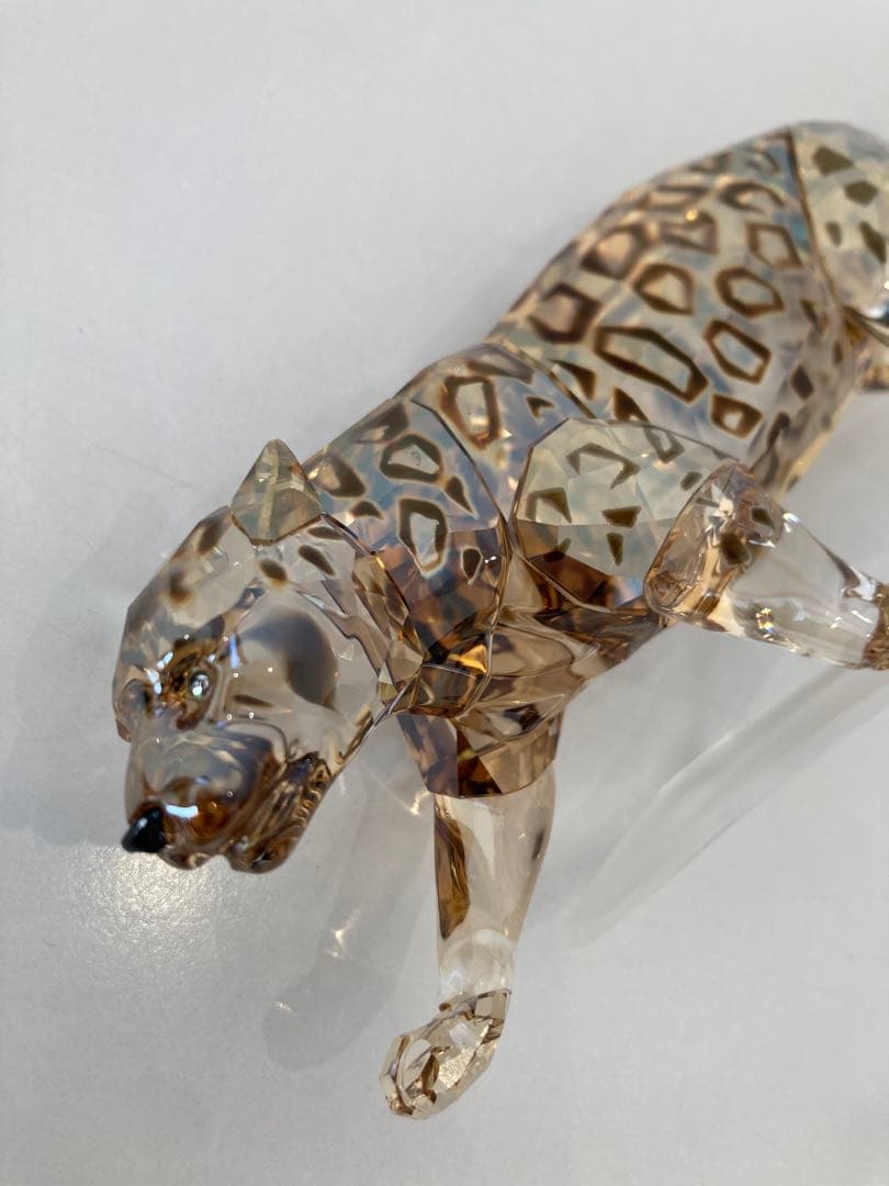 スワロフスキー　クリスタル　ジャガー　ゴールデンシャイン　廃盤希少作品