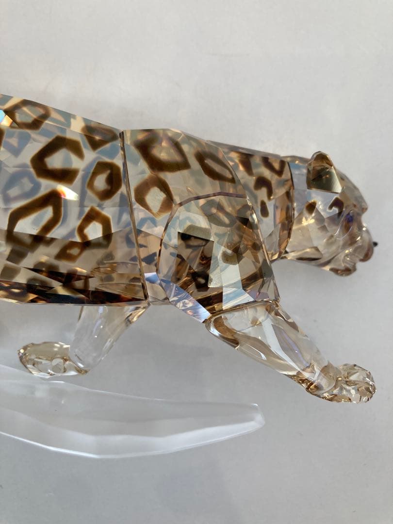 スワロフスキー　クリスタル　ジャガー　ゴールデンシャイン　廃盤希少作品
