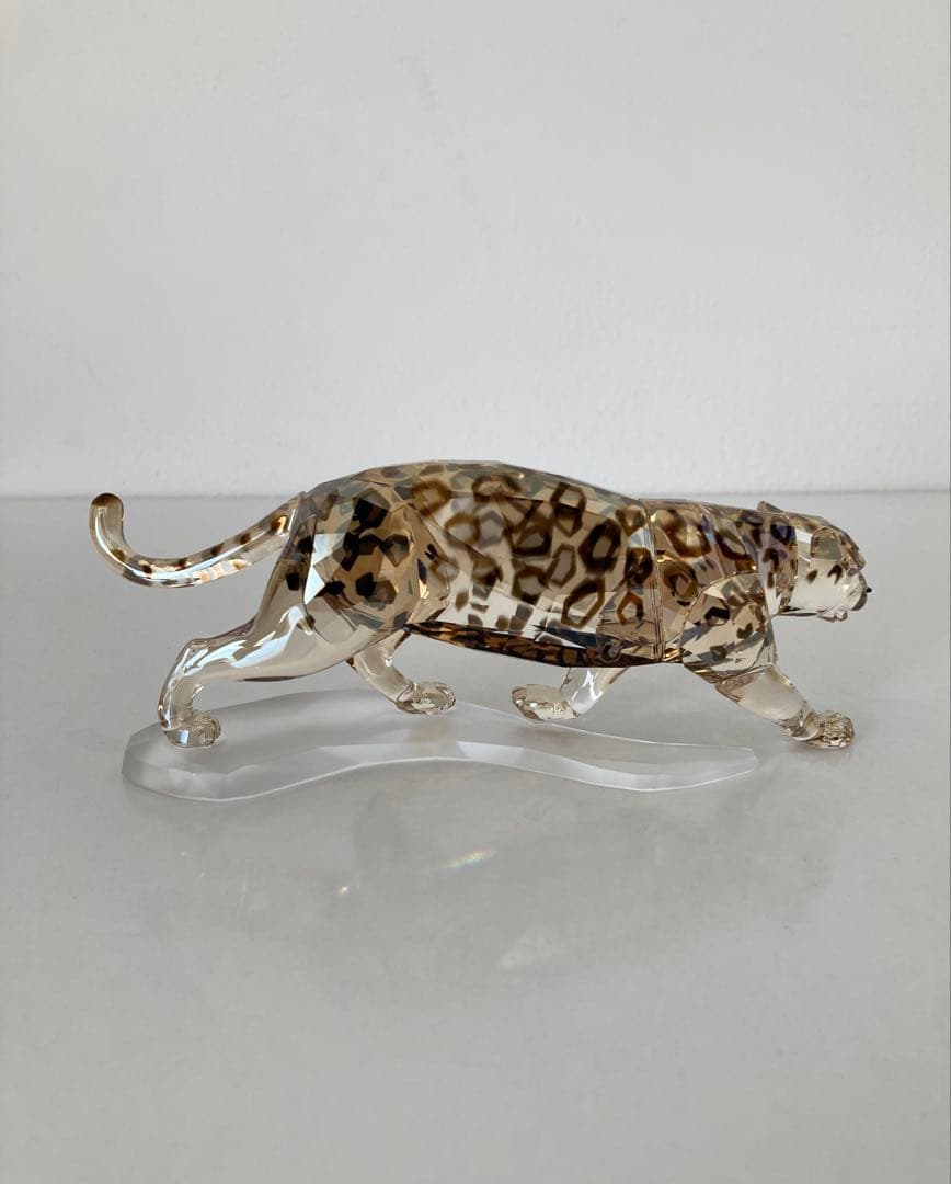 スワロフスキー　クリスタル　ジャガー　ゴールデンシャイン　廃盤希少作品