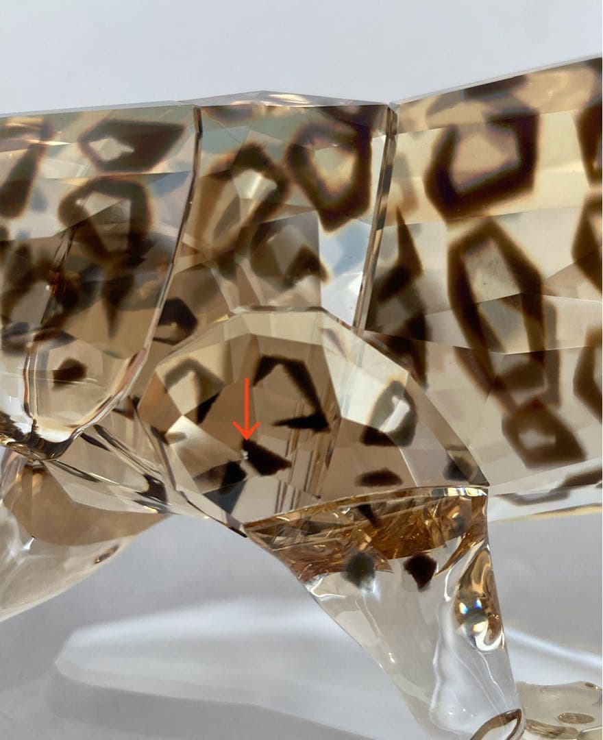 スワロフスキー　クリスタル　ジャガー　ゴールデンシャイン　廃盤希少作品