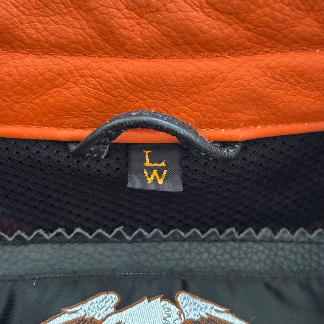 ハーレーダビッドソン シングル ライダースジャケット 革ジャン レディースL