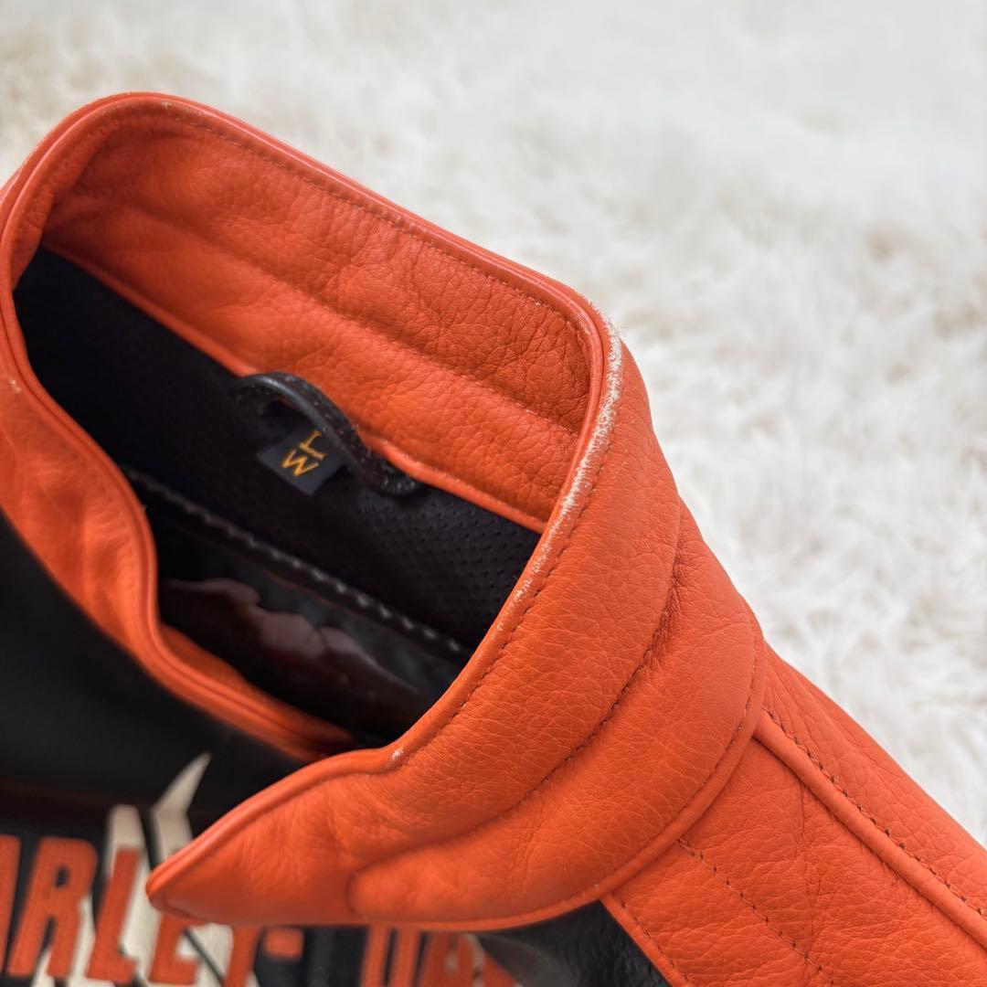 ハーレーダビッドソン シングル ライダースジャケット 革ジャン レディースL