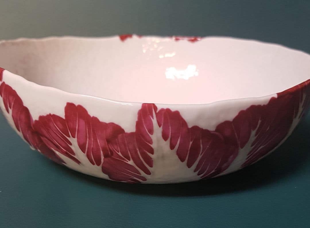 TAITU by EmilioBergamin ボウル サラダ 大鉢 野菜柄 白